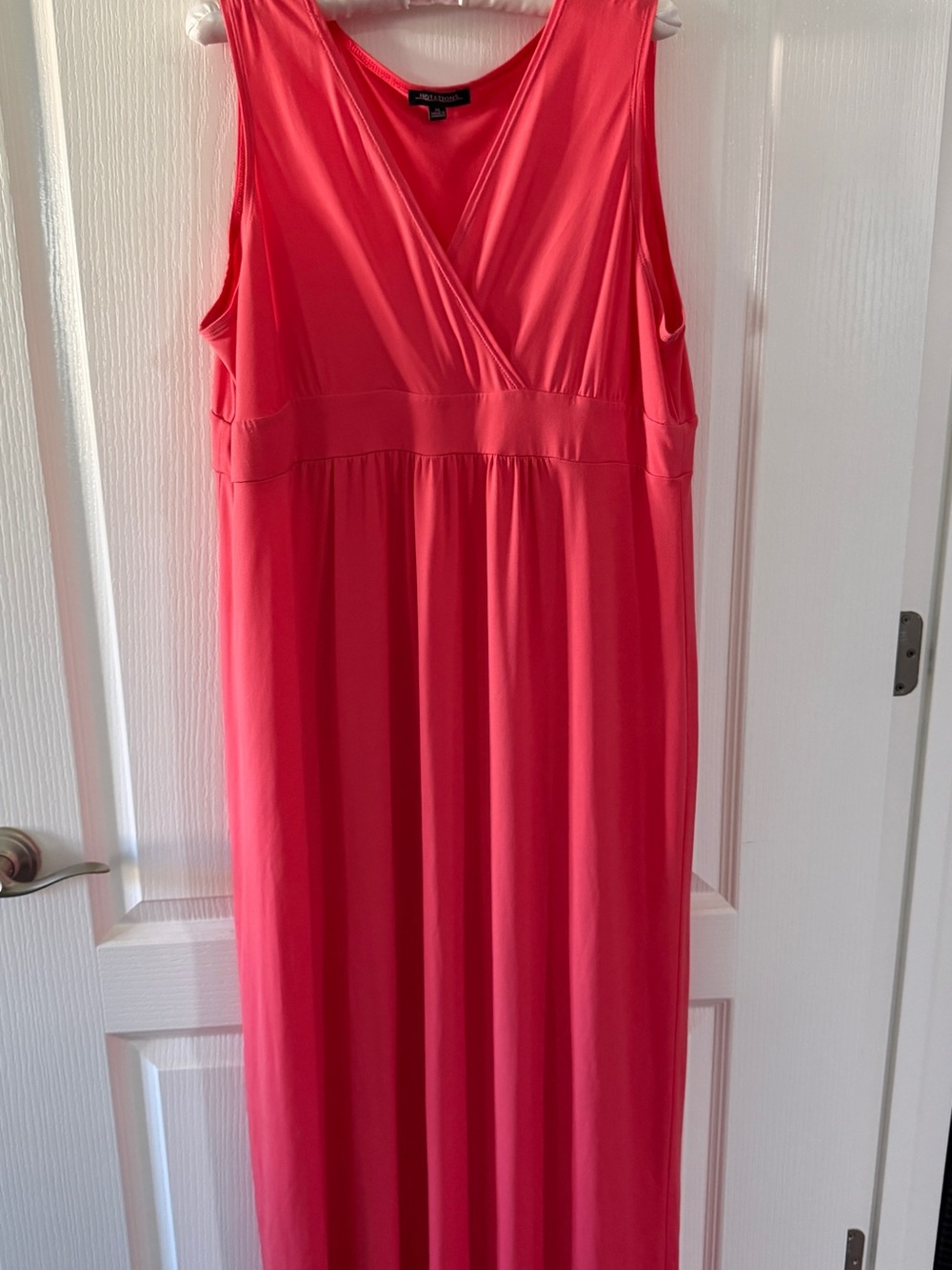 Notations Coral Red Sleeveless Maxi Dress